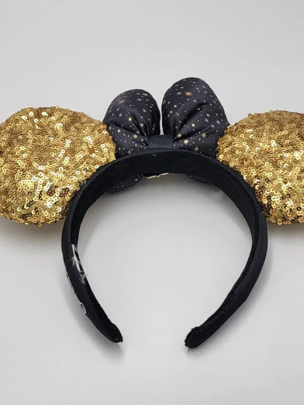 Disneyland Paris 30thAnniversary Gold Bow Sequin Headband
